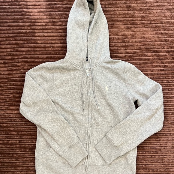 Ralph Lauren Light Gray Men's Zip-Up Sweater - Picture 1 of 2